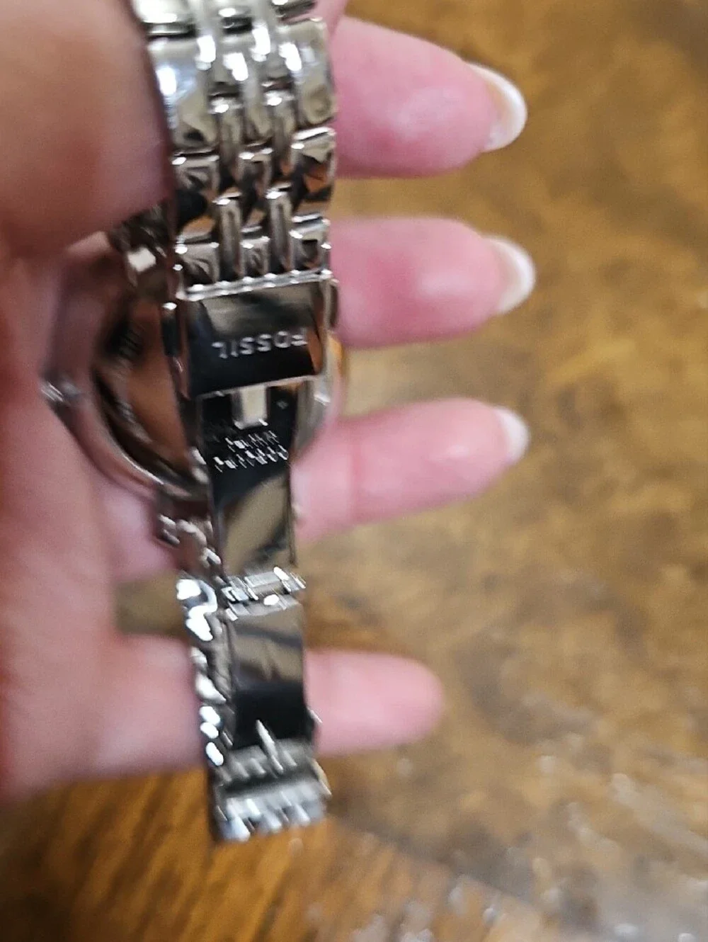 Fossil Silver Crystal Heart Bracelet Watch